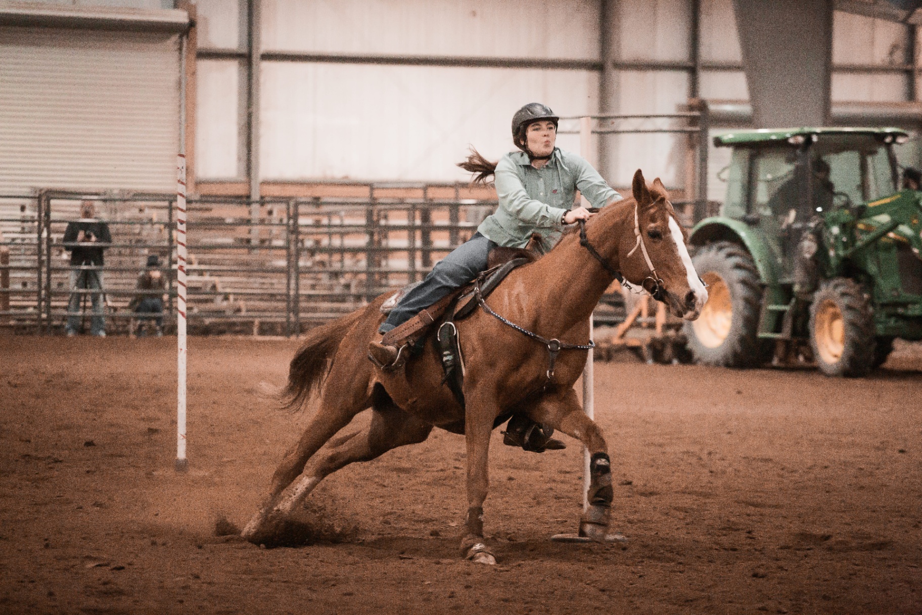 Riding lessons in the arena